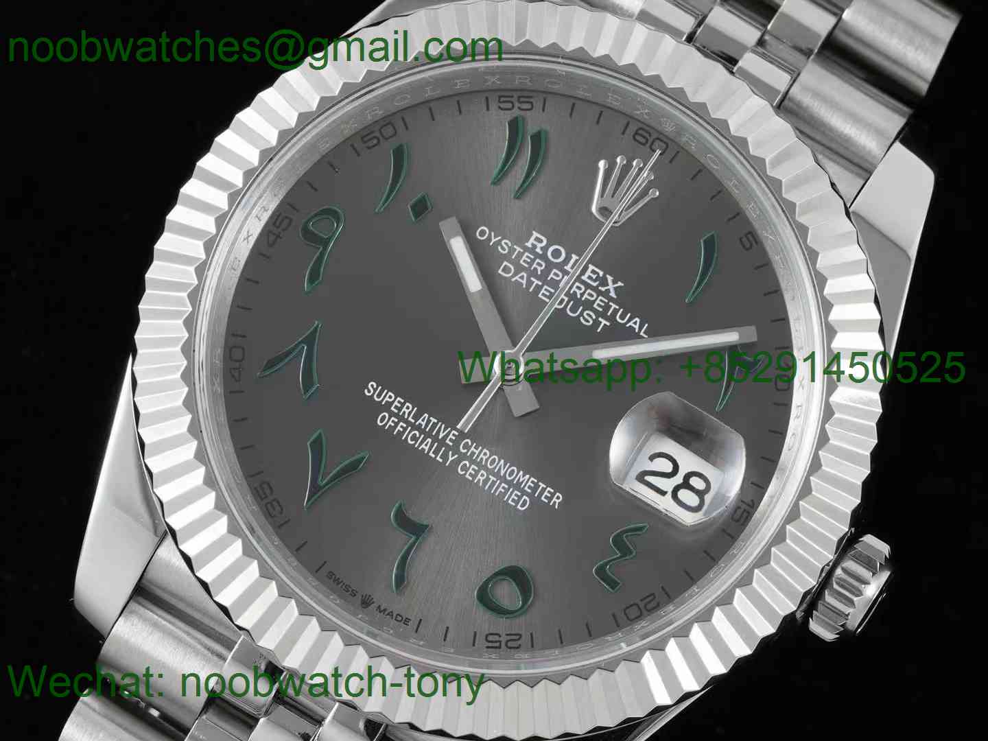 Replica Rolex Datejust 41mm DIW Factory Wimbledon A3235 Julibee Bracelet