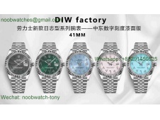 Replica Rolex Datejust 41mm DIW Factory Tiffany Dial Arabic Markers A3235 Julibee Bracelet