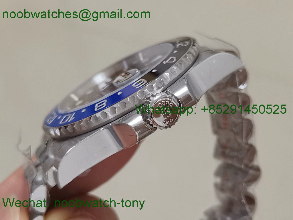 Replica Rolex GMT II 126710 BLNR BATMAN 904L Clean Factory 1:1 Best on Jubilee Bracelet SA3285 CHS