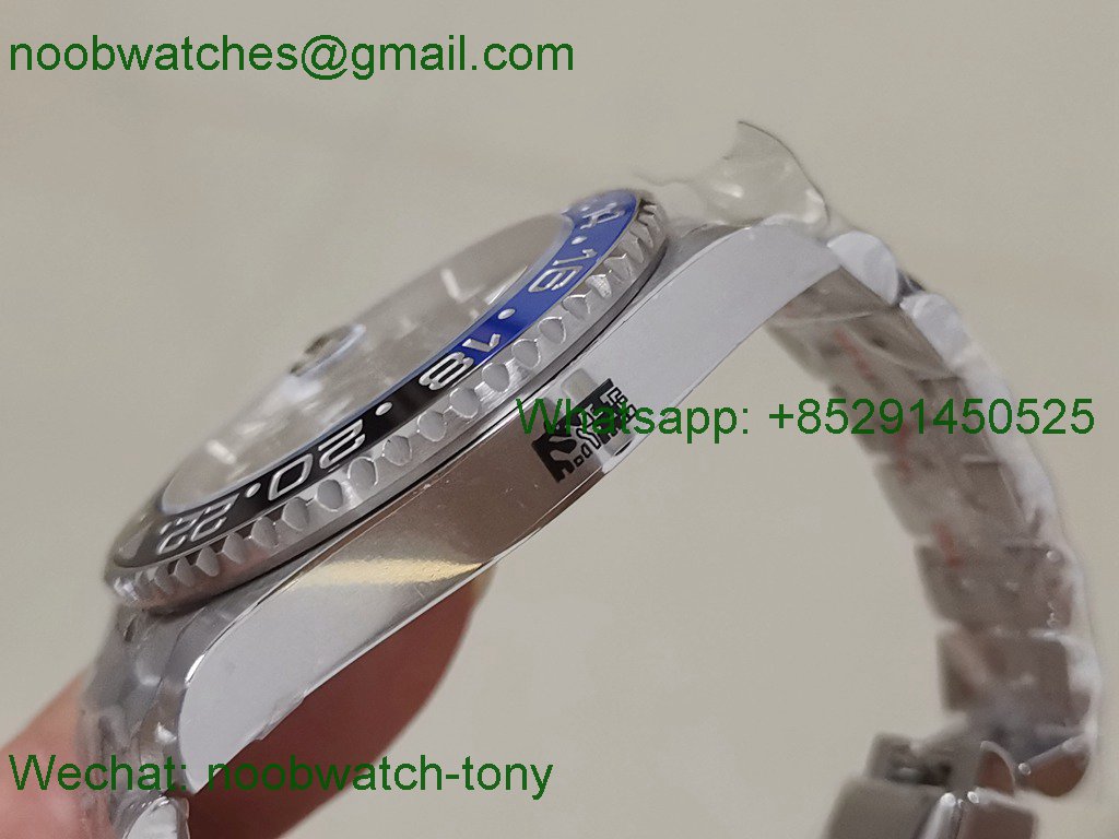 Replica Rolex GMT II 126710 BLNR BATMAN 904L Clean Factory 1:1 Best on Jubilee Bracelet SA3285 CHS