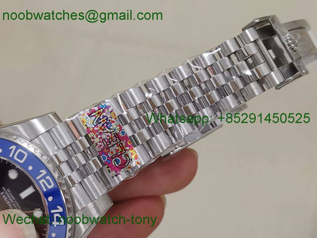 Replica Rolex GMT II 126710 BLNR BATMAN 904L Clean Factory 1:1 Best on Jubilee Bracelet SA3285 CHS