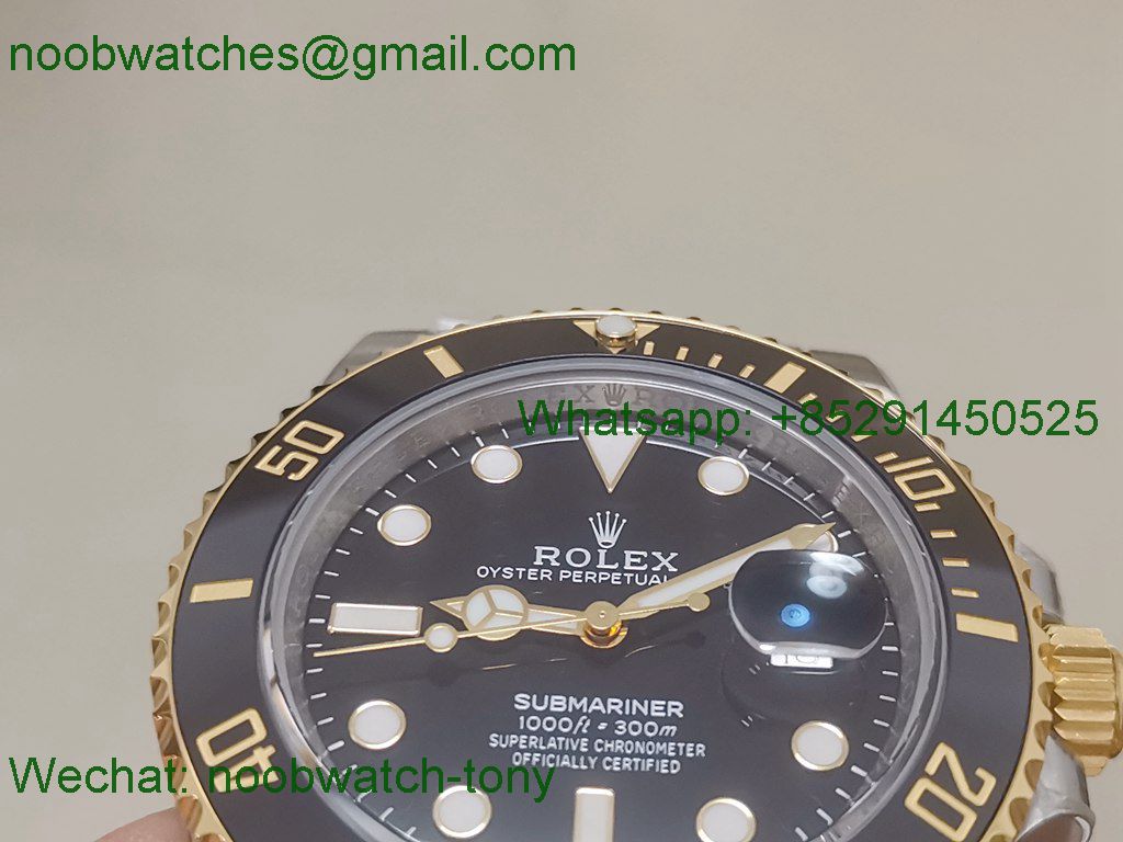 Replica Rolex Submariner 126613LN 904L Two Tone Yellow Gold Steel Black VSF 1:1 Best VS3235
