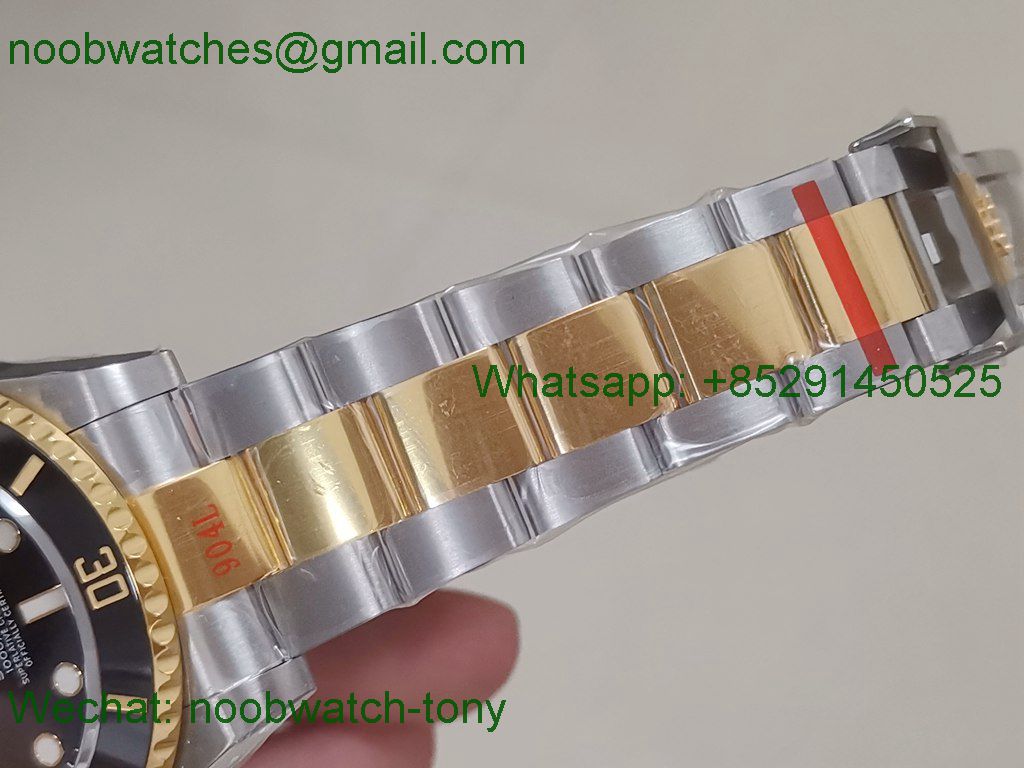 Replica Rolex Submariner 126613LN 904L Two Tone Yellow Gold Steel Black VSF 1:1 Best VS3235