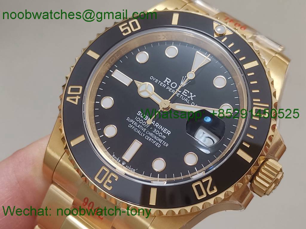 Replica Rolex Submariner 126618LN 904L Yellow Gold Steel Black VSF 1:1 Best VS3235