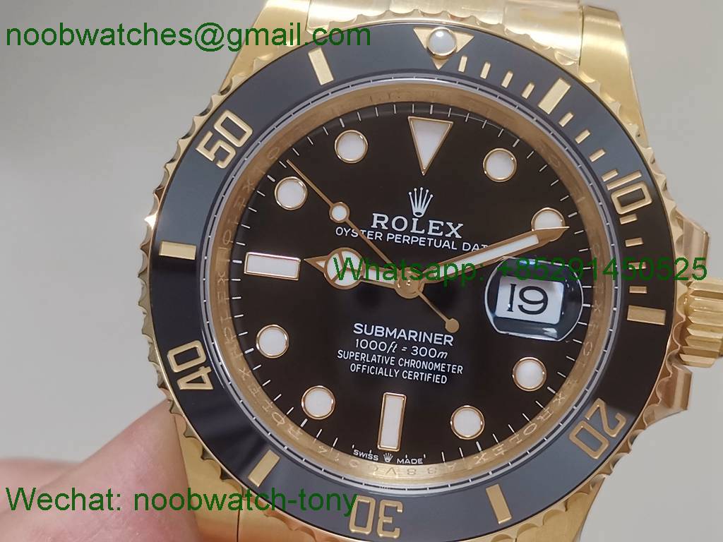Replica Rolex Submariner 126618LN 904L Yellow Gold Steel Black VSF 1:1 Best VS3235
