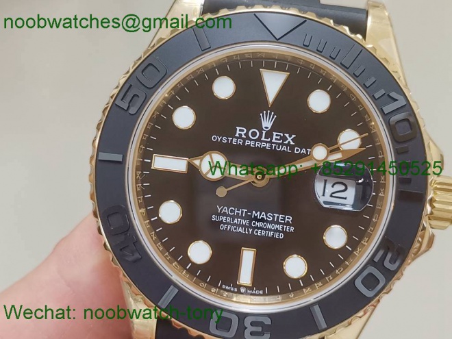 Replica Rolex Yacht-Master 42mm 226658 Yellow Gold OWF 1:1 Best on Rubber VR3235