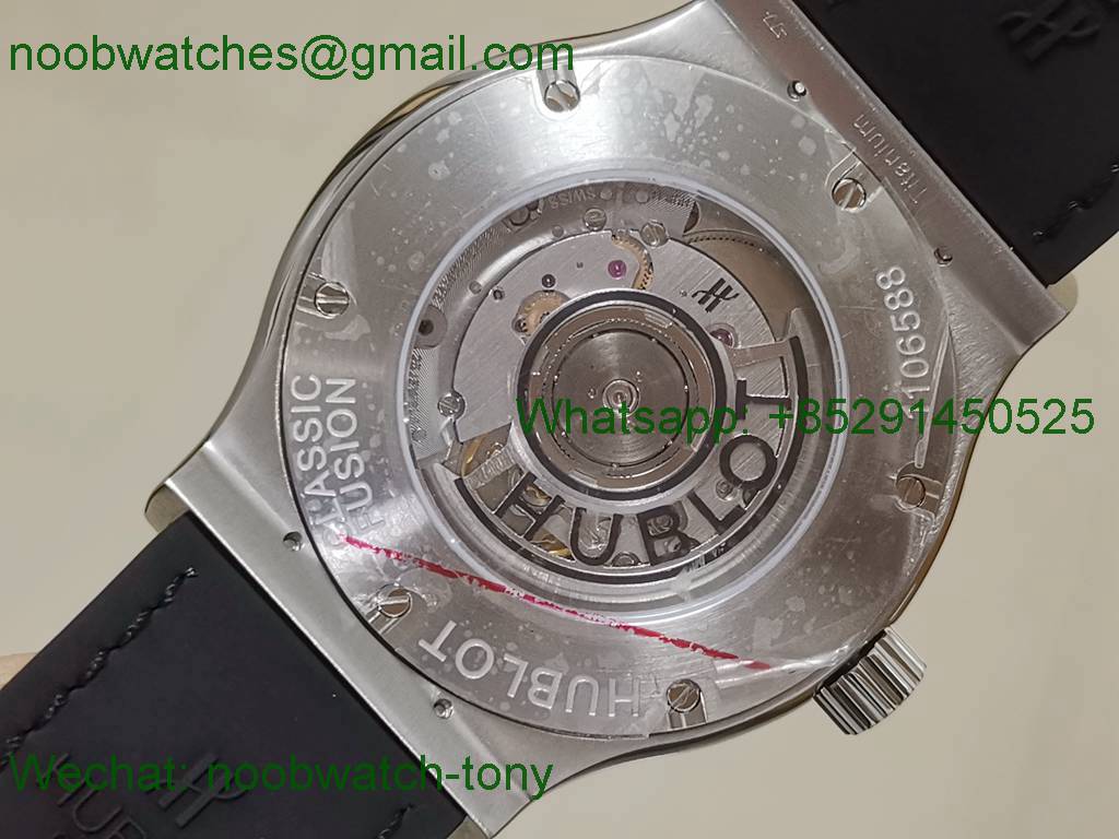 Replica HUBLOT Classic Fusion Bang 45mm Titanium Gray Dial WWF A2892
