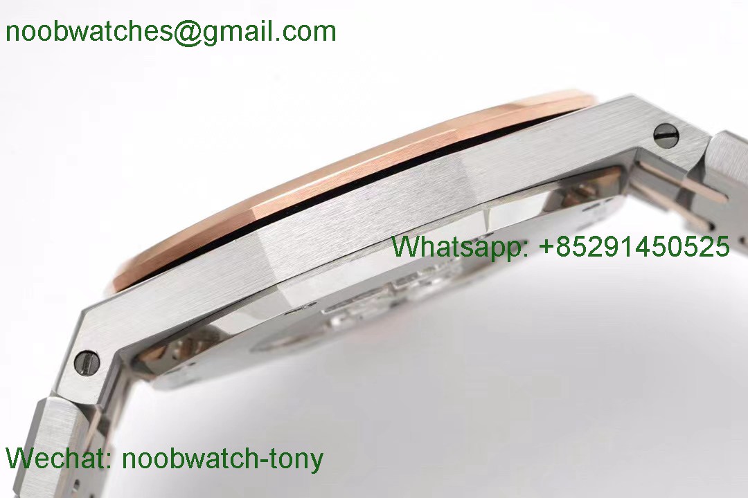 Replica Audemars Piguet AP Lady Royal Oak 33mm SS/Rose Gold 8F 1:1 Best White Dial Swiss Quartz