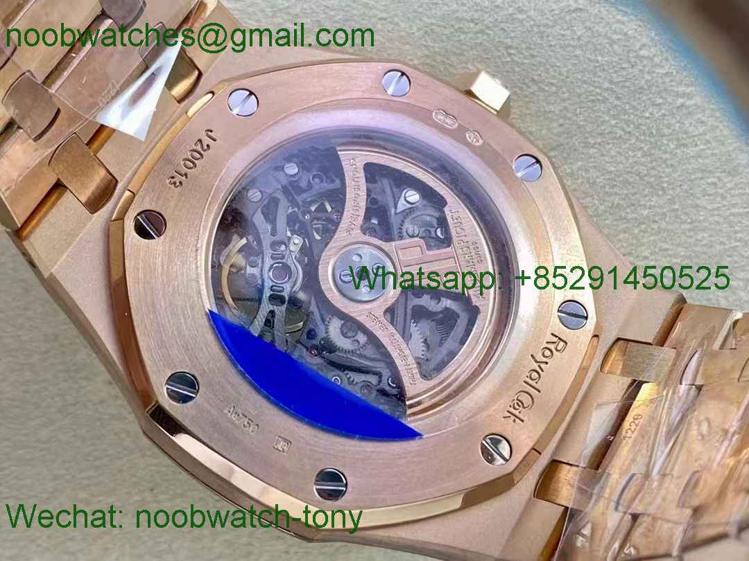 Replica Audemars Piguet AP Royal Oak 41mm Openworked 15407 Rose Gold APSF 1:1 Best A3132