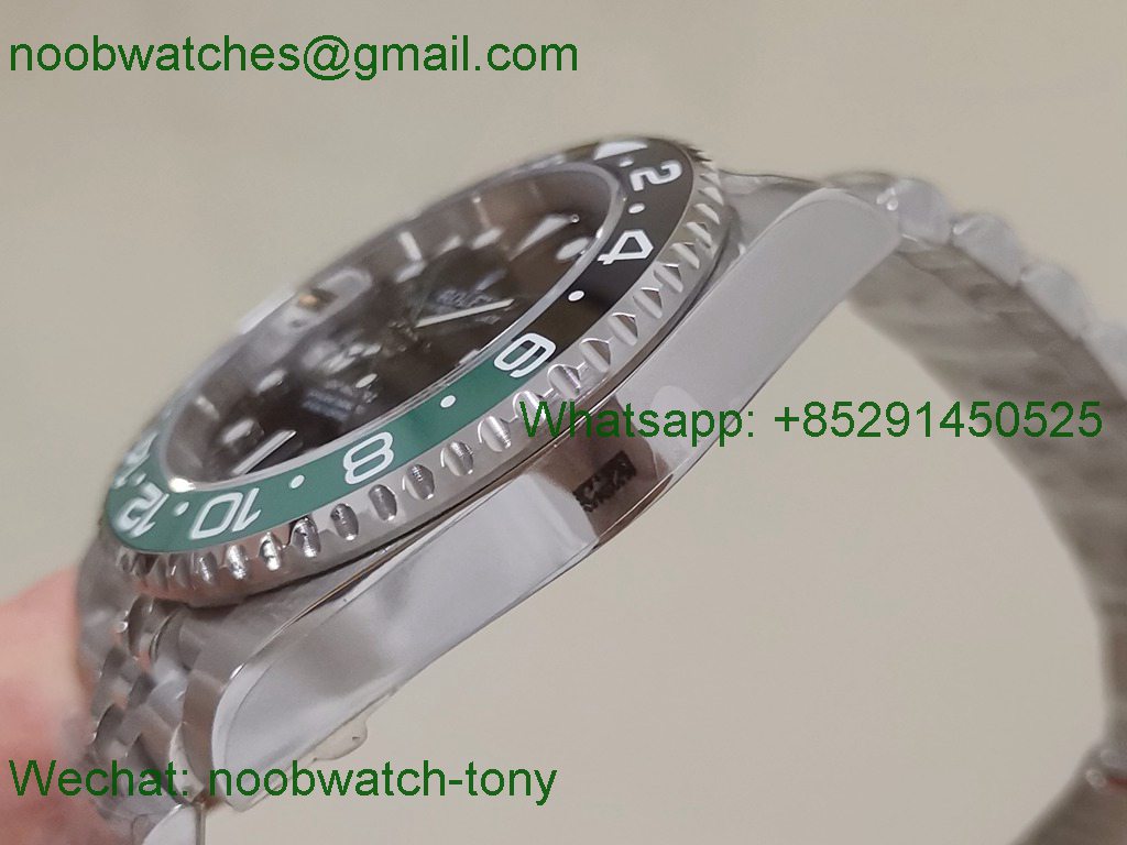Replica Rolex GMT II 126720 VTNR Sprite Green Black 904L V9F on Jubilee 3285 CHS