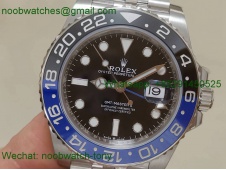 Replica Rolex GMT II 126710 BLNR BATMAN 904L Clean Factory 1:1 Best on Jubilee Bracelet SA3285 CHS