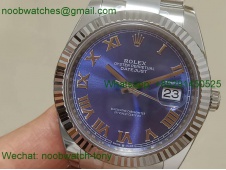 Replica Rolex Datejust 41mm 904L Clean 1:1 Best Blue Roman Dial on Oyster VR3235