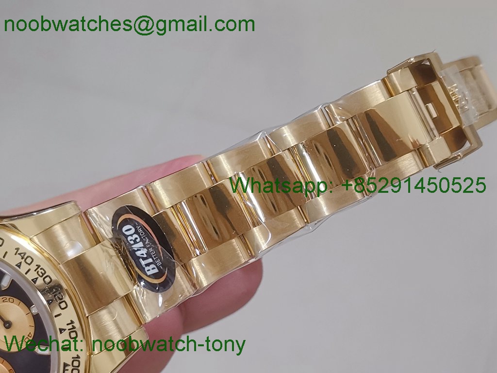 Replica Rolex Daytona Full Yellow GOLD 116508 BTF 1:1 Best Black Dial Paul Newman SA4130