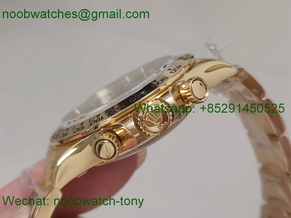 Replica Rolex Daytona Full Yellow GOLD 116508 BTF 1:1 Best Green Dial SA4130