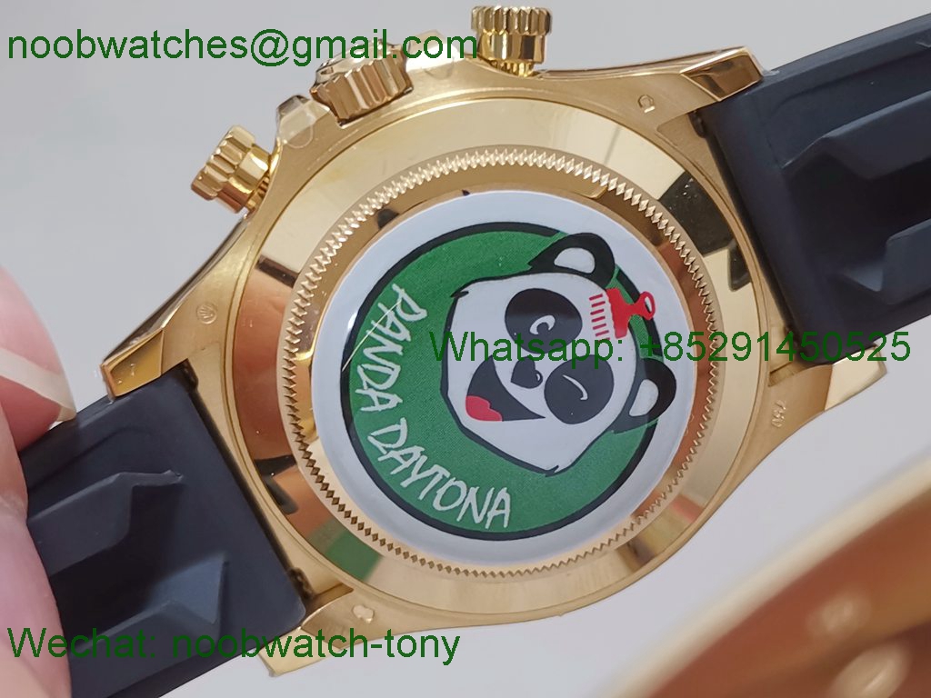 Replica Rolex Daytona 116518 BTF 1:1 Best Yellow Gold Dial on Oysterflex Rubber Strap SA4130