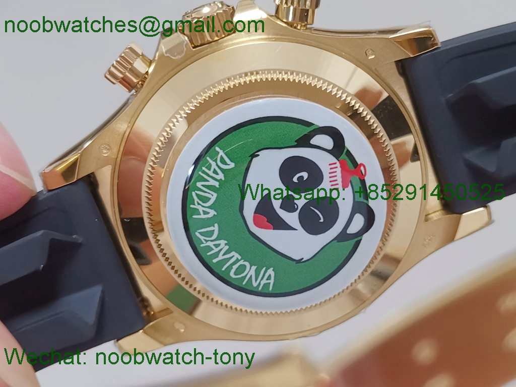 Replica Rolex Daytona 116518 Yellow Gold BTF 1:1 Best Black Dial Oysterflex Strap SA4130