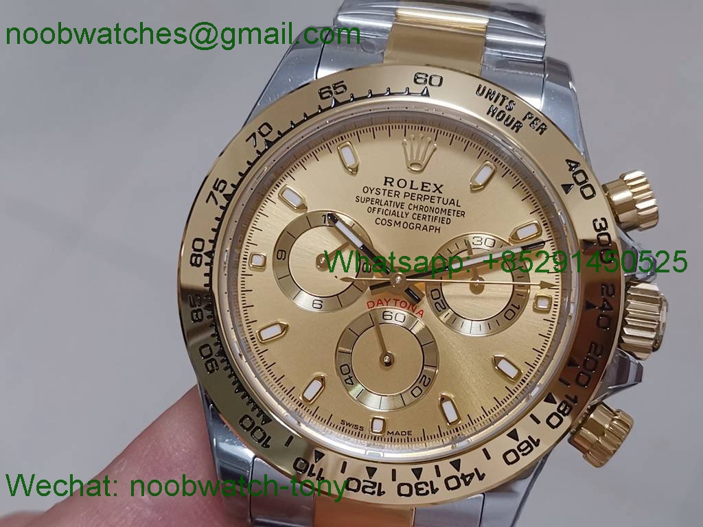 Replica Rolex Daytona 116503 Two Tone 904L Steel GOLD BTF 1:1 Best GOLD Dial SA4130