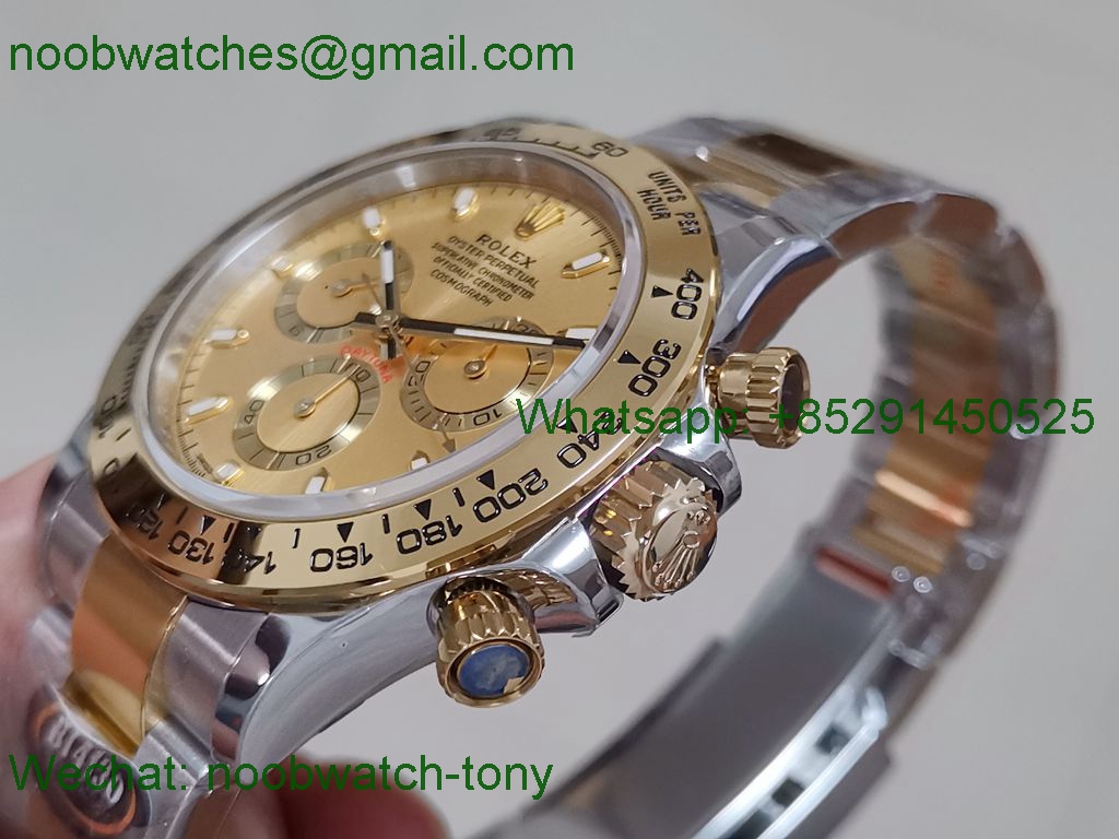 Replica Rolex Daytona 116503 Two Tone 904L Steel GOLD BTF 1:1 Best GOLD Dial SA4130