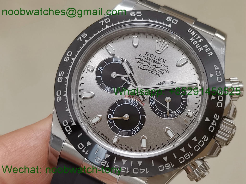 Replica Rolex Daytona 116519 BTF 1:1 Best Gray Dial on Oysterflex Rubber Strap SA4130