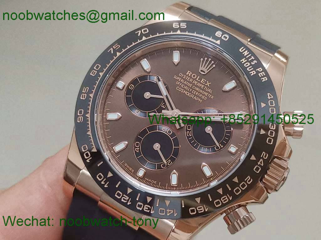 Replica Rolex Daytona Rose Gold 116515 BTF 1:1 Best Brown Dial Oysterflex SA4130 V2