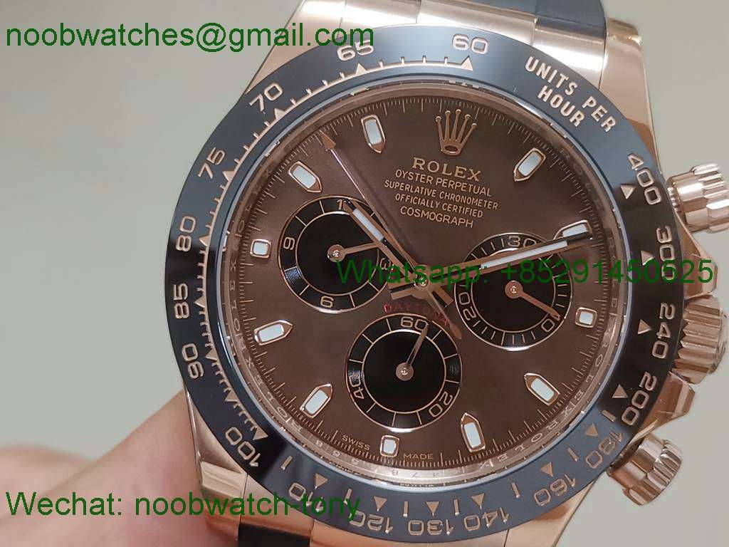 Replica Rolex Daytona Rose Gold 116515 BTF 1:1 Best Brown Dial Oysterflex SA4130 V2