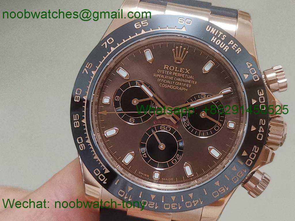 Replica Rolex Daytona Rose Gold 116515 BTF 1:1 Best Brown Dial Oysterflex SA4130 V2