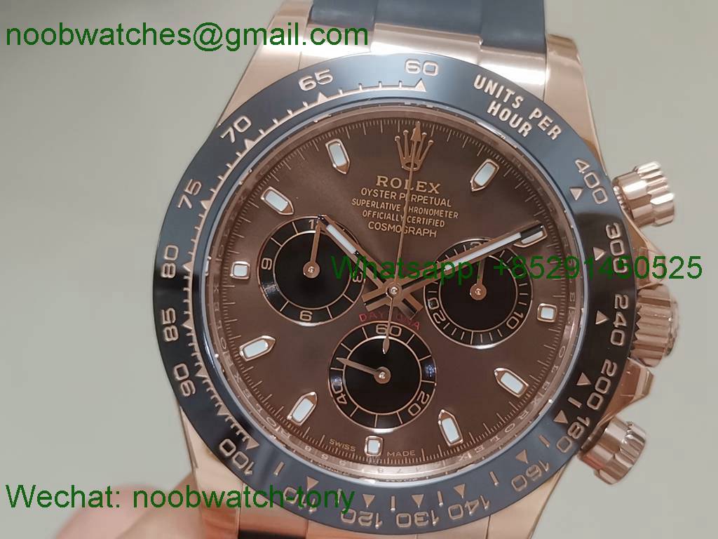 Replica Rolex Daytona Rose Gold 116515 BTF 1:1 Best Brown Dial Oysterflex SA4130 V2