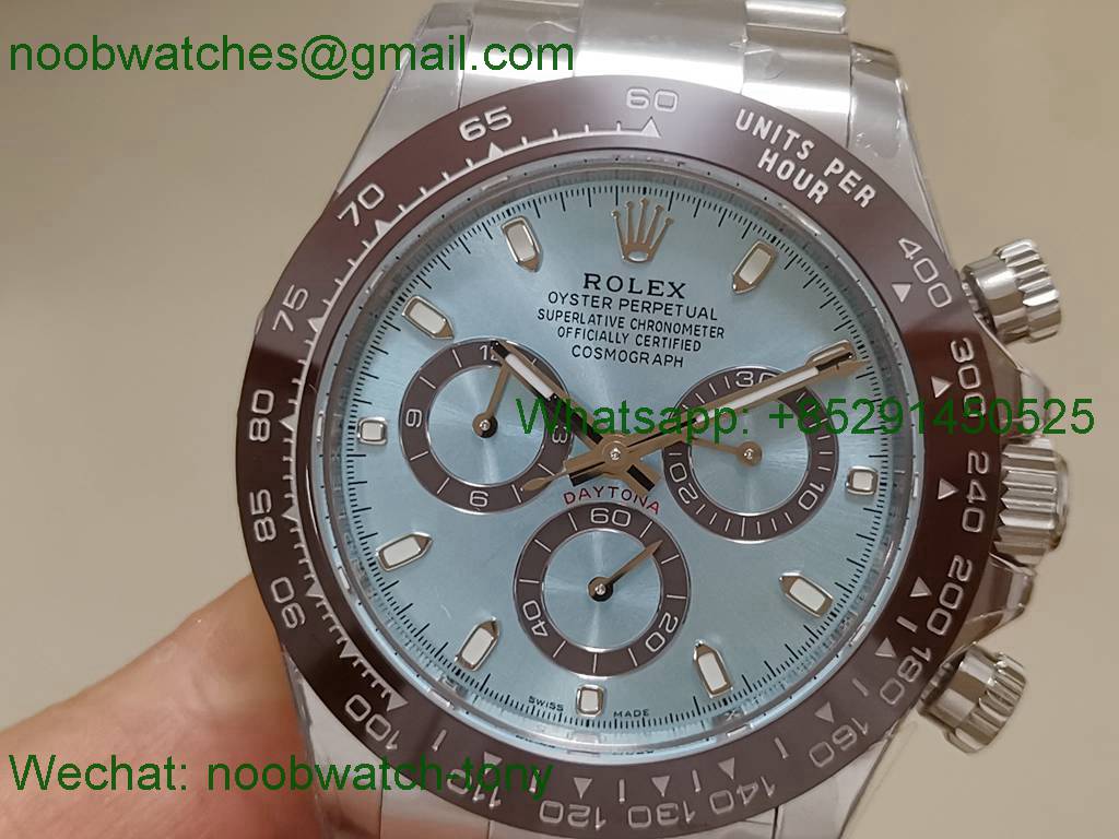 Replica Rolex Daytona 116506 Brown Ceramic BTF 1:1 Best Ice Blue Dial SA4130 V2