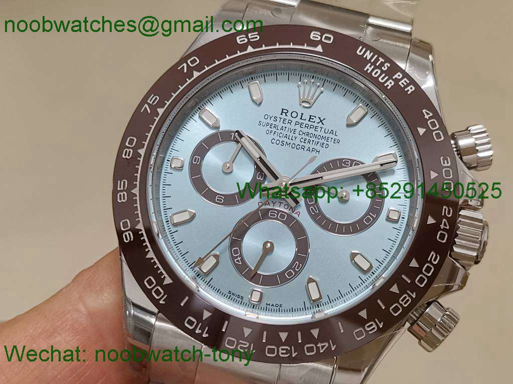 Replica Rolex Daytona 116506 Brown Ceramic BTF 1:1 Best Ice Blue Dial SA4130 V2