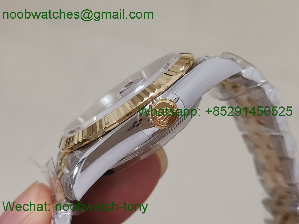 Replica Rolex Datejust 36mm Wimbledon SS Yellow Gold 2tone BP Factory 2813