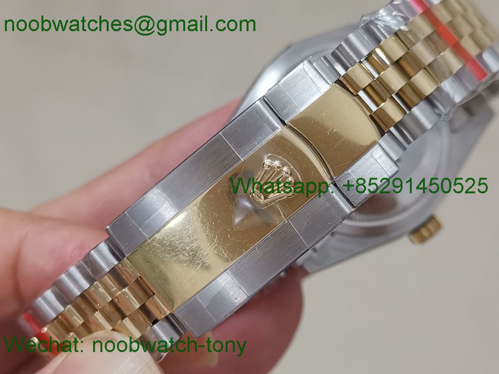 Replica Rolex Datejust 36mm Wimbledon SS Yellow Gold 2tone BP Factory 2813