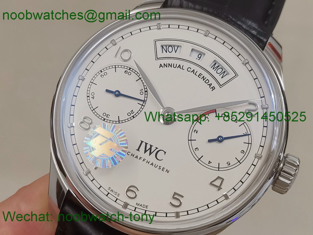 Replica IWC Portuguese Real Power Reserve Real Annual Calendar IW503501 ZF 1:1 Best Edition White Dial A52850 V2