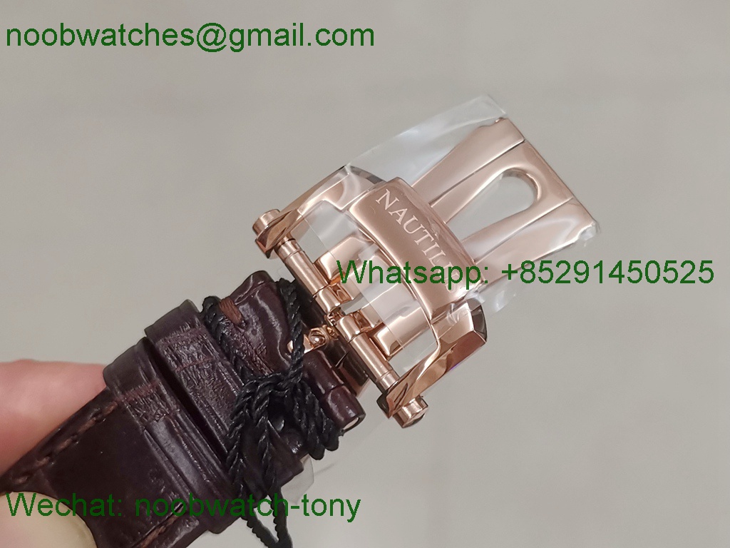 Replica Patek Philippe Nautilus 5712 Rose Gold ZF 1:1 Best Gray Dial A240