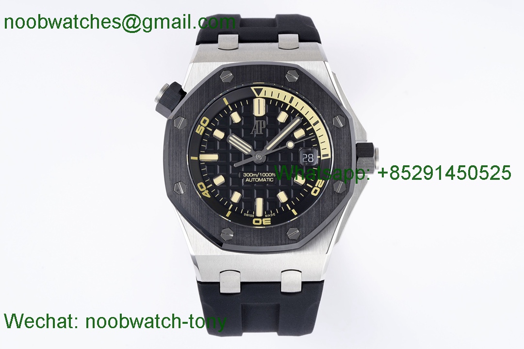 Replica Audemars Piguet AP Royal Oak Offshore Diver 15720 Black Dial ZF 1:1 Best A4308