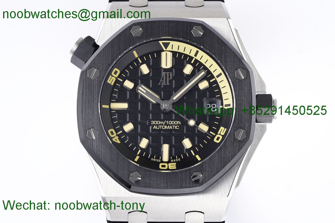 Replica Audemars Piguet AP Royal Oak Offshore Diver 15720 Black Dial ZF 1:1 Best A4308