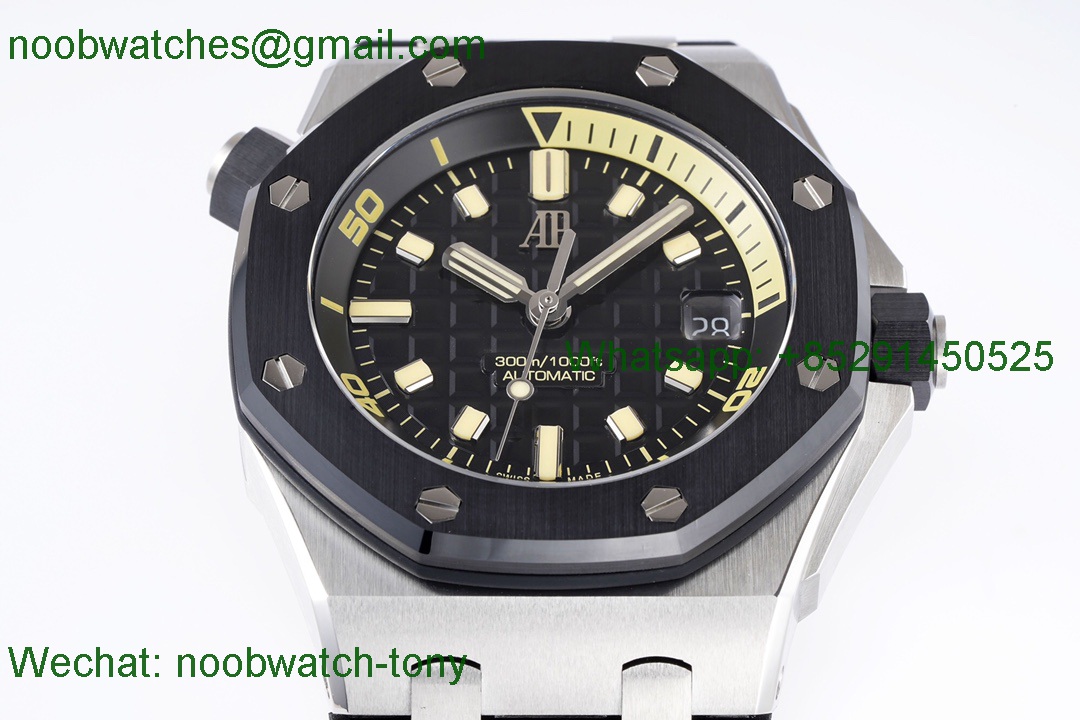 Replica Audemars Piguet AP Royal Oak Offshore Diver 15720 Black Dial ZF 1:1 Best A4308