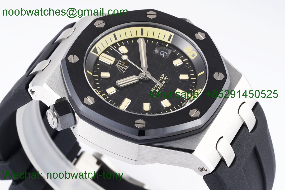 Replica Audemars Piguet AP Royal Oak Offshore Diver 15720 Black Dial ZF 1:1 Best A4308