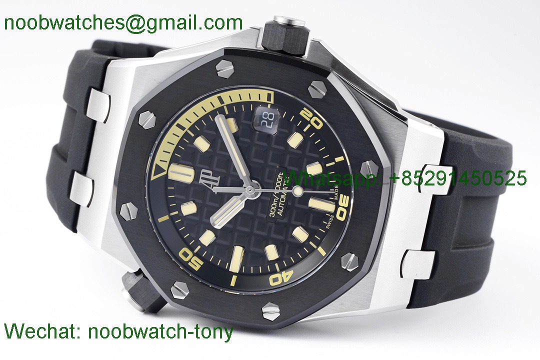 Replica Audemars Piguet AP Royal Oak Offshore Diver 15720 Black Dial ZF 1:1 Best A4308