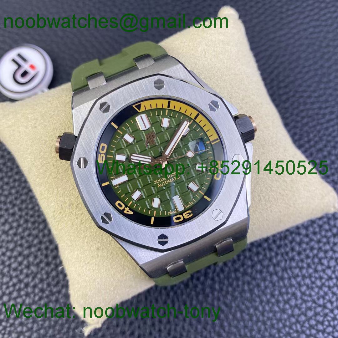 Replica Audemars Piguet AP Royal Oak Offshore Diver 15720 Green Dial IPF 1:1 Best A4308