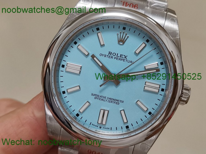 Replica Rolex Oyster Perpetual 36mm 126000 Tiffany Blue 904L JDF SA3230