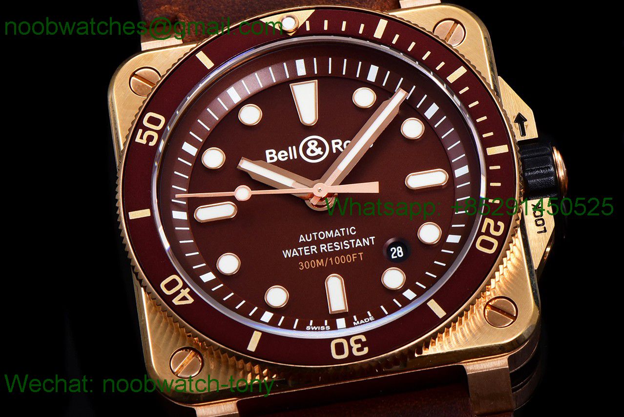 Replica Bell Ross BR03-92 Diver 42mm Bronze Brown Dial MY9015 WMF 