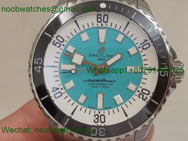 Replica Breitling Superocean 44mm Turquoise Blue Dial TF A2824