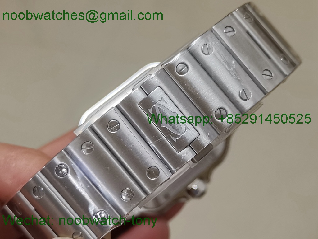 Replica Cartier Santos 40mm GF 1:1 Best Black Dial SmartLinks MIYOTA 9015 V2