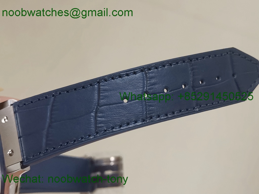 Replica Hublot Classic Fusion 42mm Titanium JJF 1:1 Best Blue Dial on Gummy Strap A2892