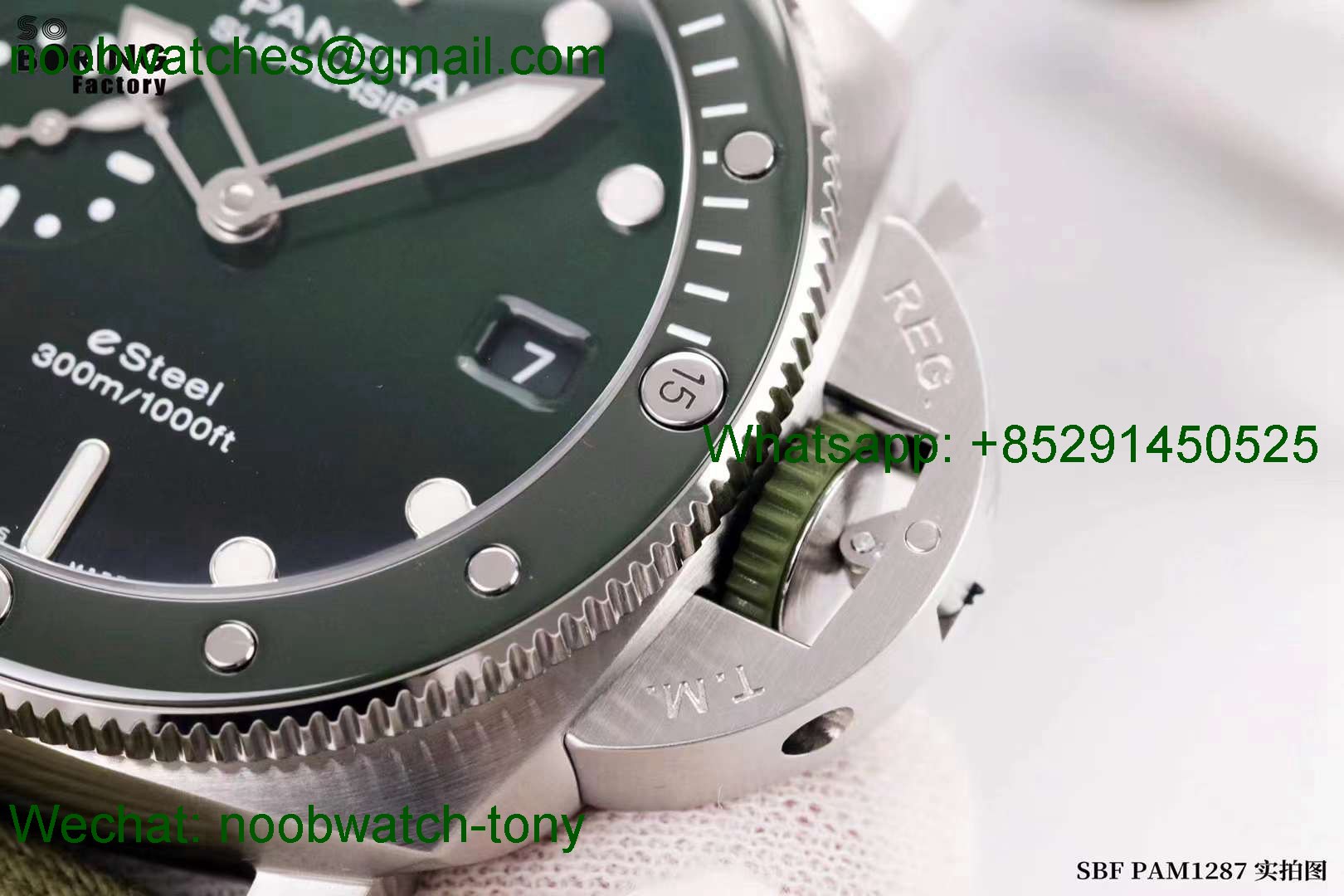 Replica Panerai PAM1287 Y SBF 1:1 Best Green Dial on Nylon Strap P900