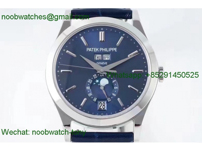Replica Patek Philippe Annual Calendar Moonphase 5396 Blue Dial PPF 1:1 Best MY9015