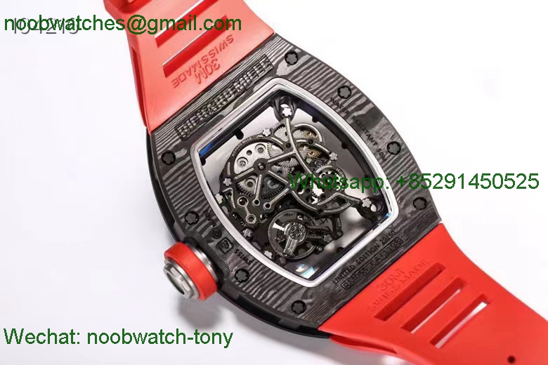 Replica Richard Mille RM055 Bubba Watson Red Rubber NTPT BBR RMUL2