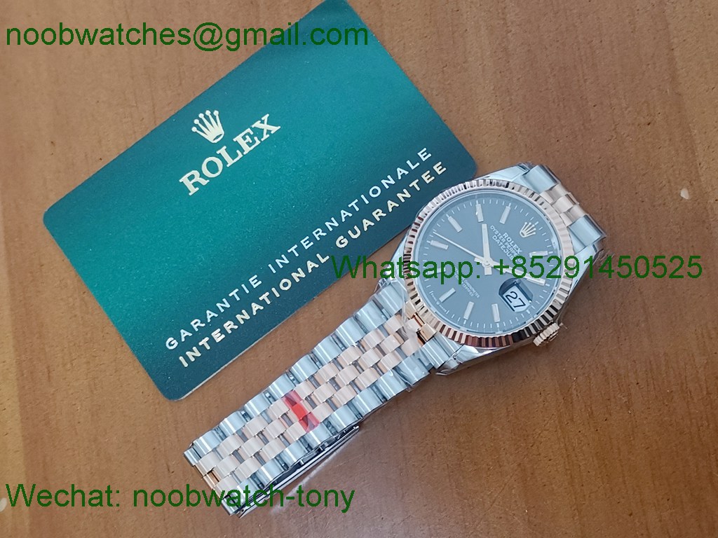 Replica Rolex Datejust 126233 36mm SS Rose Gold Gray Dial VSF 1:1 Best VS3235