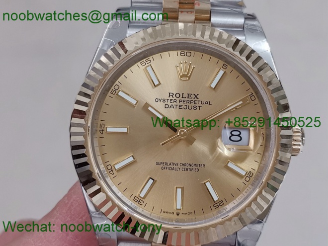 Replica Rolex Datejust 41mm Two Tone SS Yellow Gold YG Dial BP V2 VR3235