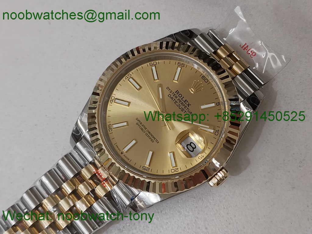 Replica Rolex Datejust 41mm Two Tone SS Yellow Gold YG Dial BP V2 2813